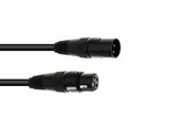 5X EUROLITE DMX-kabel XLR 3-pins 1m zwart