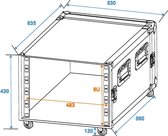 ROADINGER Rack Profi KM 6U 55cm with wheels