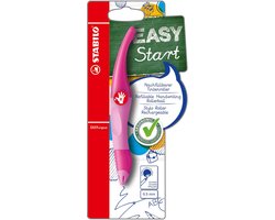 foto van STABILO EASYoriginal - Ergonomische Rollerball - Rechtshandig - Blauwe Inkt - Navulbaar - Roze