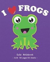 I Love Frogs Cute Notebook