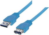 shiverpeaks USB 3.0, 1.8m USB-kabel 1,8 m USB A Mannelijk Vrouwelijk Blauw