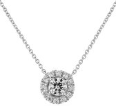 Orphelia KD-2029 - Ketting - 18 Karaat Witgoud / Diamant 0.37 ct - 42 cm