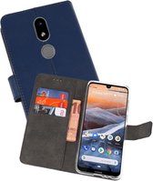 Booktype Telefoonhoesjes - Bookcase Hoesje - Wallet Case -  Geschikt voor Nokia 3.2 - Navy