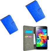 Samsung Galaxy S5 Wallet Bookcase hoesje Blauw