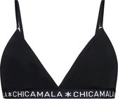 Chicamala dames triangle bralette basic zwart - XL