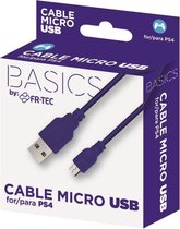 FR-TEC PS4 Oplaadkabel - USB 2.0 - USB A - Micro USB