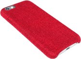 Rood stoffen hoesje Geschikt voor iPhone 6(S) Plus