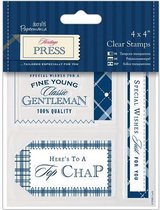 4 x 4 Clear Stamps (3pcs) - Heritage Press - Top Chap