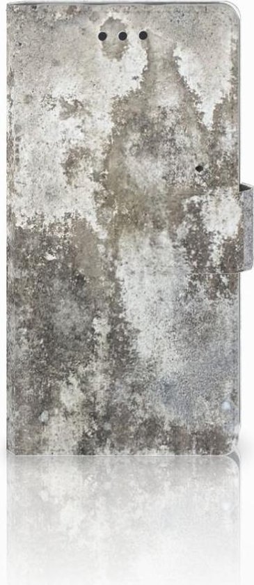 Case Cover pour Huawei Ascend P8 Lite Portefeuille Béton