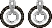 Orphelia Silver 925 Zo-7095/2 Earring Double Circle X Black Zirc