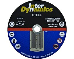 InterDynamics 391125 Diamantdoorslijpschijf - 125 x 22,23 x 3mm - metaal
