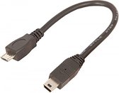 Urban Factory Mini USB/Micro USB, 0.15 m USB-kabel 0,15 m Mini-USB B Micro-USB B Mannelijk Zwart