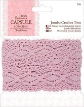 2m Jumbo Crochet Trim - Capsule - Wild Rose