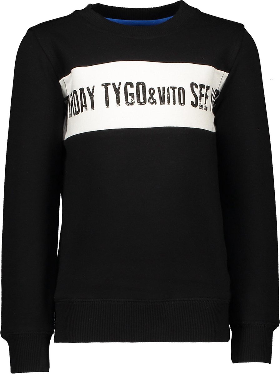 TYGO & vito Jongens Sweater - zwart - Maat 134/140