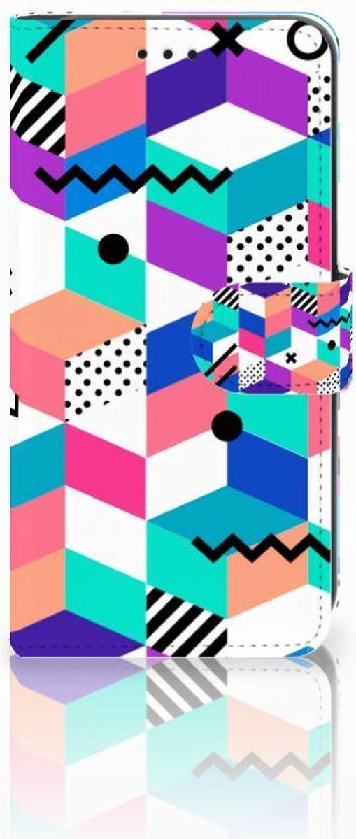 Xiaomi Mi A2 Lite Book Case Blokken Kleurrijk