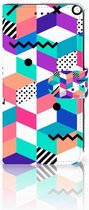 Xiaomi Mi A2 Lite Bookcover hoesje Blocks Colorful