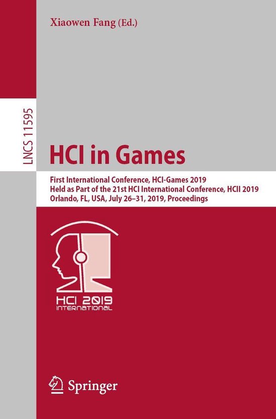 Lecture Notes in Computer Science 11595 - HCI in Games - cover