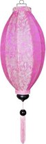 Roze zijden lampion lamp mango - M-PK-45-S