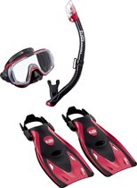 Tusa Visio Tri-Ex Travel snorkelset Rood L 41-46