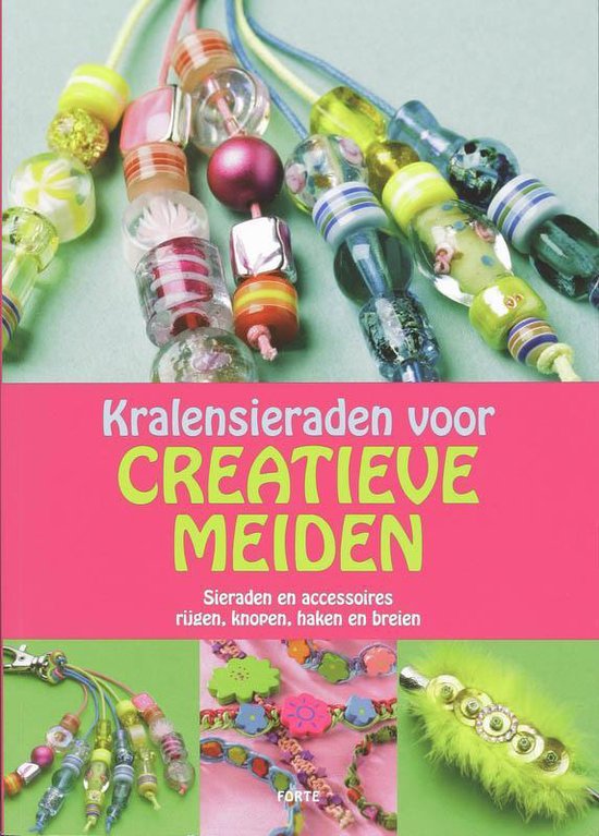 Cover van het boek 'Kralensieraden voor creatieve meiden' van Janny Bonthuis-Jager en Marjolein Wierda