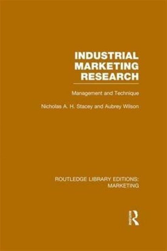 Routledge Library Editions: Marketing- Industrial Marketing  ... - cover
