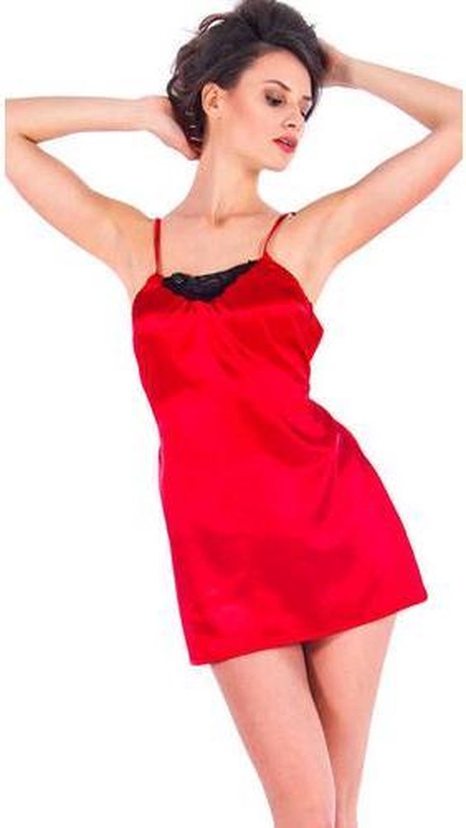 Goedkoopste Vixson Vixson Satijnen Nachtjurkje - Rood