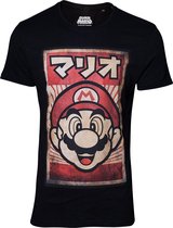 Nintendo - Mario Poster T-Shirt - Zwart - XXL