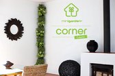 Minigarden® Corner Column - Basis Set Hoek voor verticale tuin - geschikt voor max. 8 planten - ZWART (inclusief Minigarden Irrigatiekit + Fixers)