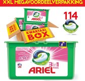 Ariel Sensation Pink Pods 114 pods | Geschikt voor iedere was | 114 capsules | Kwartaalpakket | XXL voordeelverpakking | Megabox | Ariel Wasmiddel | Frisse geur | Uitstekend result