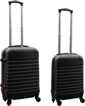 Travelerz kofferset 2 delig ABS handbagage koffers - met cijferslot - 27 en 39 liter – zwart