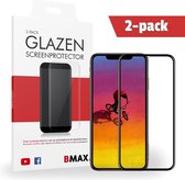 2-pack BMAX geschikt voor de Apple iPhone XS Max Full Cover Glazen Screenprotector | Dekt het volledige scherm! | Beschermglas | Tempered Glass