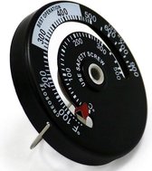 Kachelpijp thermometer - magnetisch - kachelthermometer / rookpijp thermometer