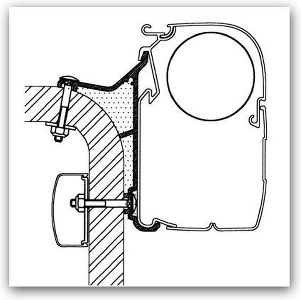 Thule Hymer B2 Klasse Adapter Serie 5 - 4,50m