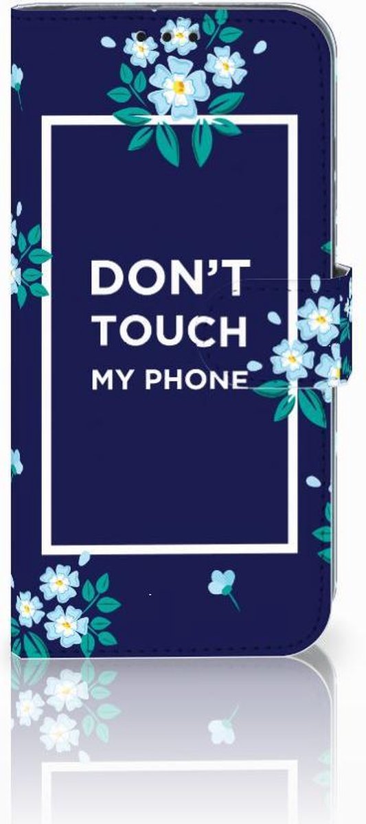 Honor 10 Lite Portemonnee Hoesje Flowers Blue DTMP
