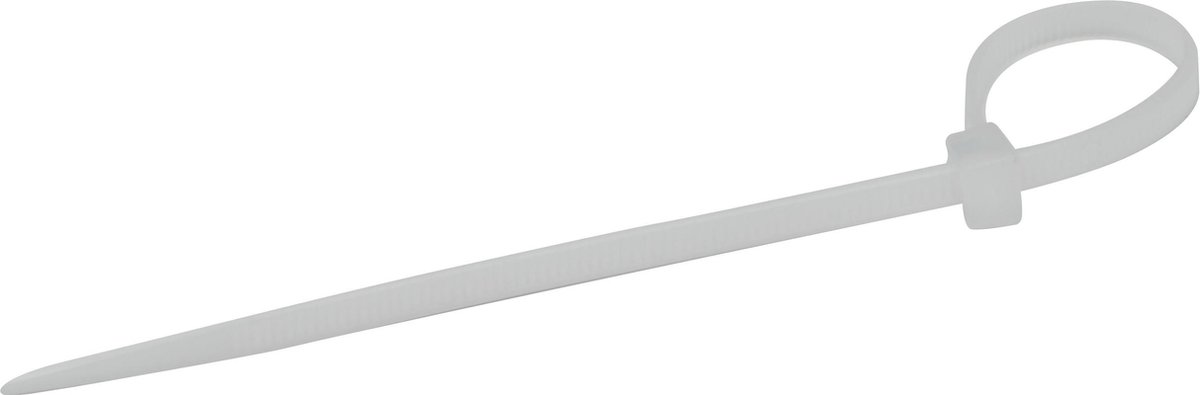 Kabelbinders - 250 x 4,8mm - Trekkracht tot 22,2kg - 100 stuks - Transparant