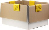 Kortpack - Kleppenklemmen - Set van 4 stuks - Geel - Vul Gemakkelijk Dozen door de Kleppen vast te zetten - (042.0000)