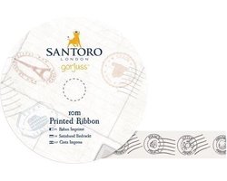 10m Bedruk Satijnen Lint - Santoro - Postadres