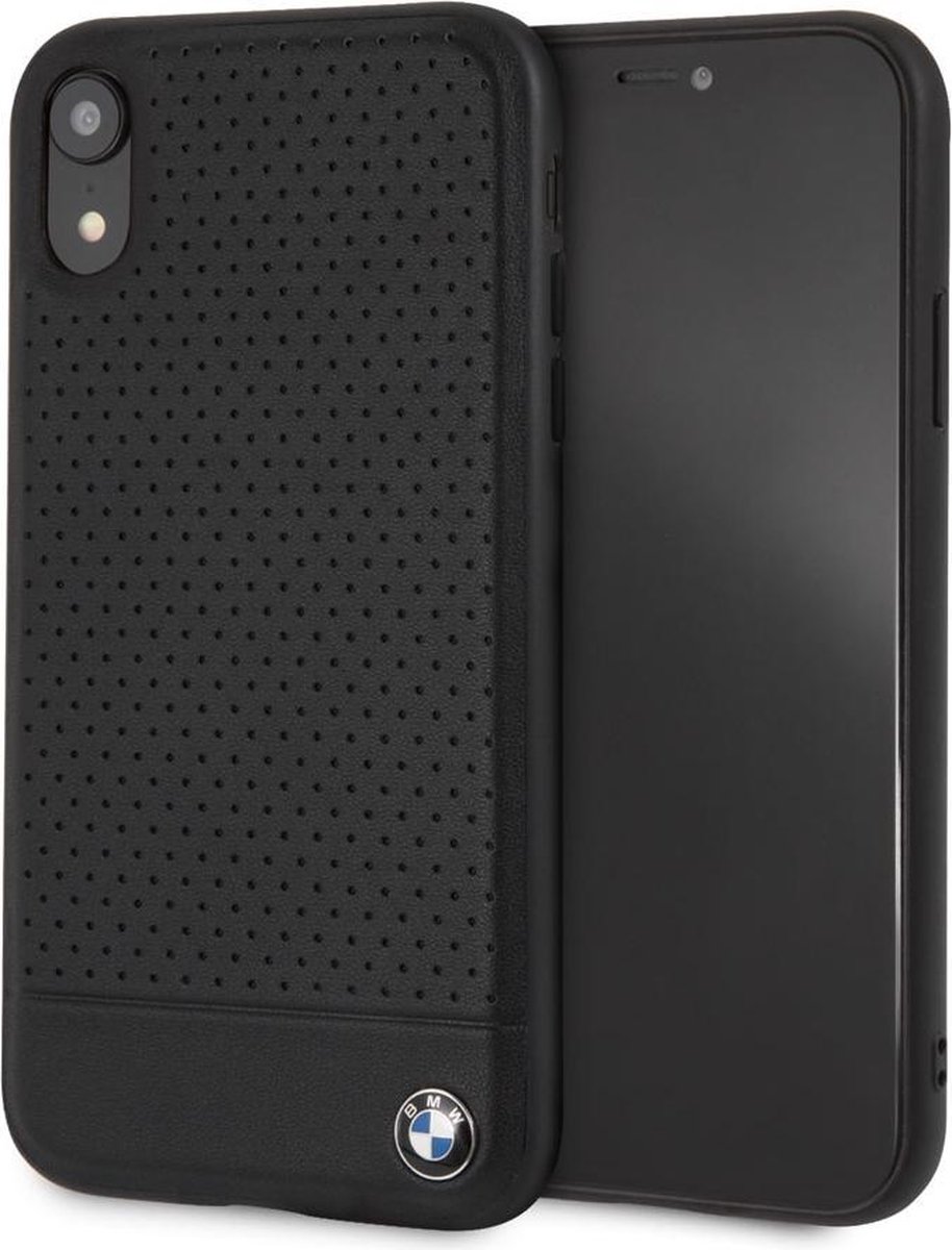 iPhone XR hoesje - BMW - Zwart - Leer