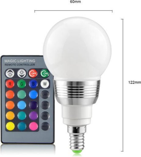 LED Lamp Met afstandsbediening - Alle kleuren instelbaar - 7W A+ - E14 -  lamp +... | bol.com