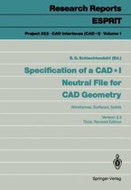 Specification of a CAD * I Neutral File for CAD Geometry