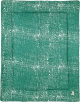 Meyco Baby Fine Lines boxkleed - emerald green - 77x97cm