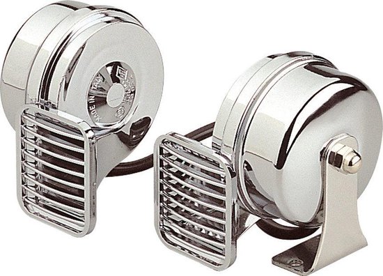 Allpa Marco MT2 Scheepshoorn 12V 2 tonig Verchroomd 100 Mm Bol allpa-marco-mt2-scheepshoorn-12v-2-tonig-verchroomd-100-mm-bol