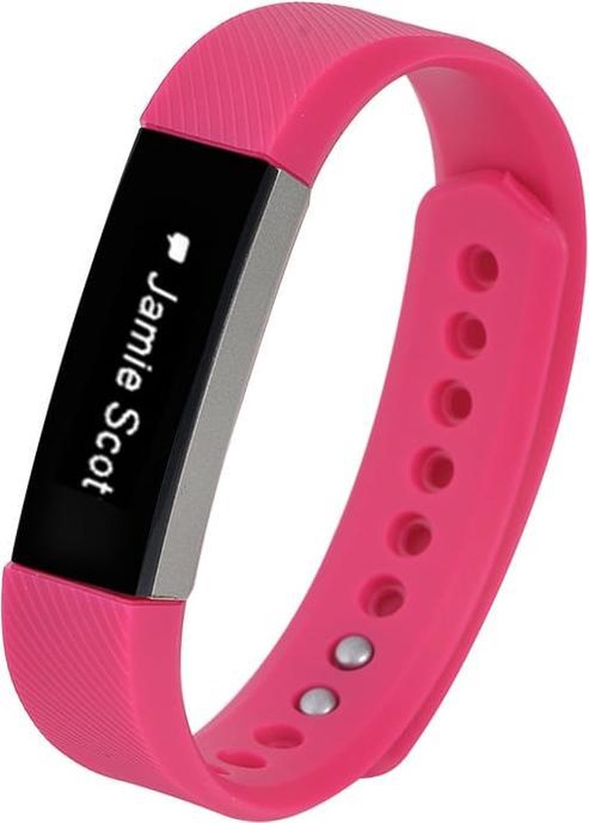 watchbands-shop.nl Siliconen bandje - Fitbit Alta (HR) - Roze - Large