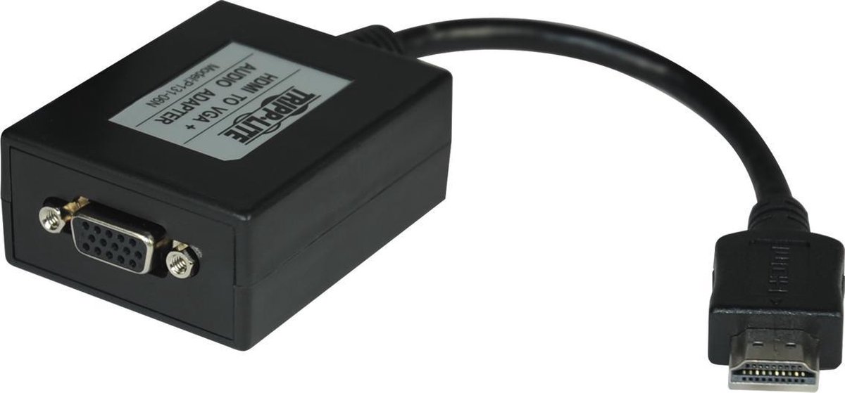 Tripp Lite P131-06N tussenstuk voor kabels HDMI HD15, 3.5mm Zwart