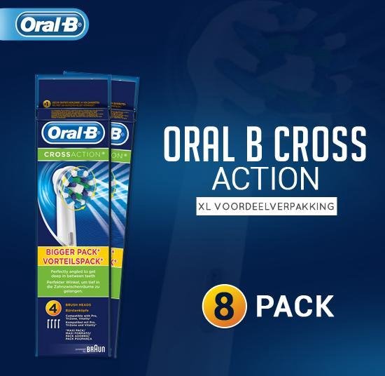 Oral-B Cross Action EB50 - 8 stuks voordeelverpakking -opzetborstels