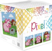 ~Pixel mosaic set (3xbasisplaat & 18 matjes) - Biggetjes