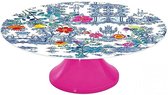 GINGER My Secret Garden Blue Taartplateau op voet - 28 cm