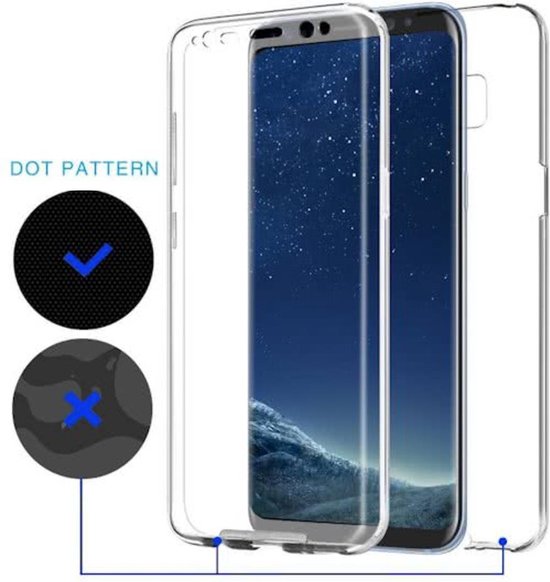 Hoesje geschikt voor LG G6 - Volledige 360 Graden Bescherming (Voor en Achterkant) Edged Siliconen Gel TPU Case Screenprotector Transparant Cover Hoesje - (0.5mm)