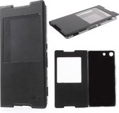 Zwart view cover agenda hoesje Sony Xperia M5