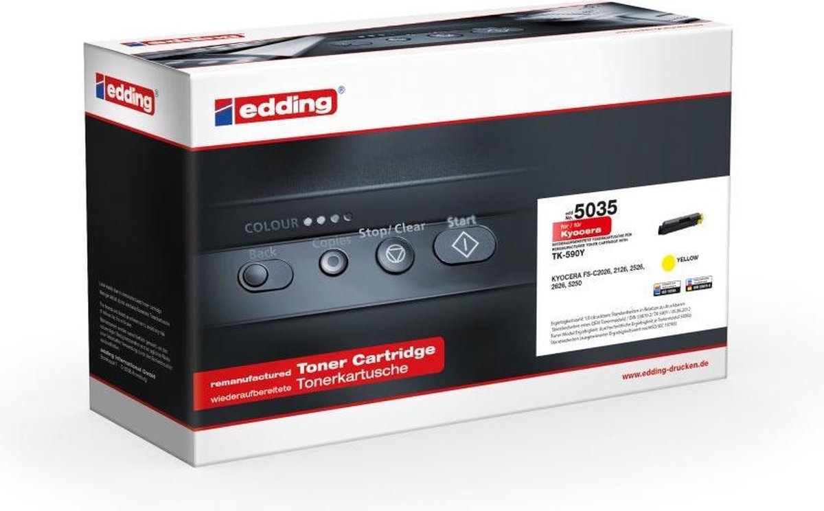 Edding Toner vervangt Kyocera TK-590Y Compatibel Geel 5000 bladzijden edding 5035 18-5035